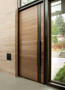 Quality Natural Veneer Interior Wooden Sliding Doors 210cm Sliding Wood Door For Bedroom wholesale