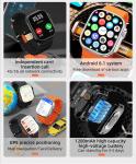 4G Android 8.1 GPS Smart Watch Amoled Display 64G Wireless Charging