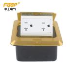 Brass Electric Pop Up Floor Socket With Steel Box For Residential