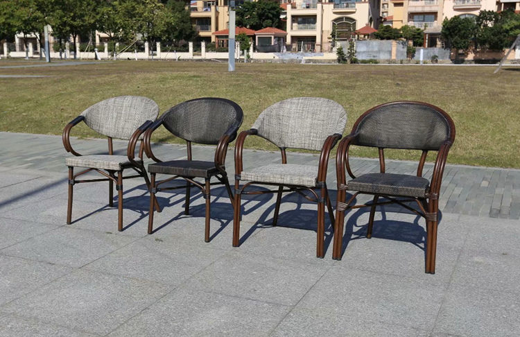 Aluminum Garden Furniture Modern Outdoor Cafe Table Chair Set UK-GD015