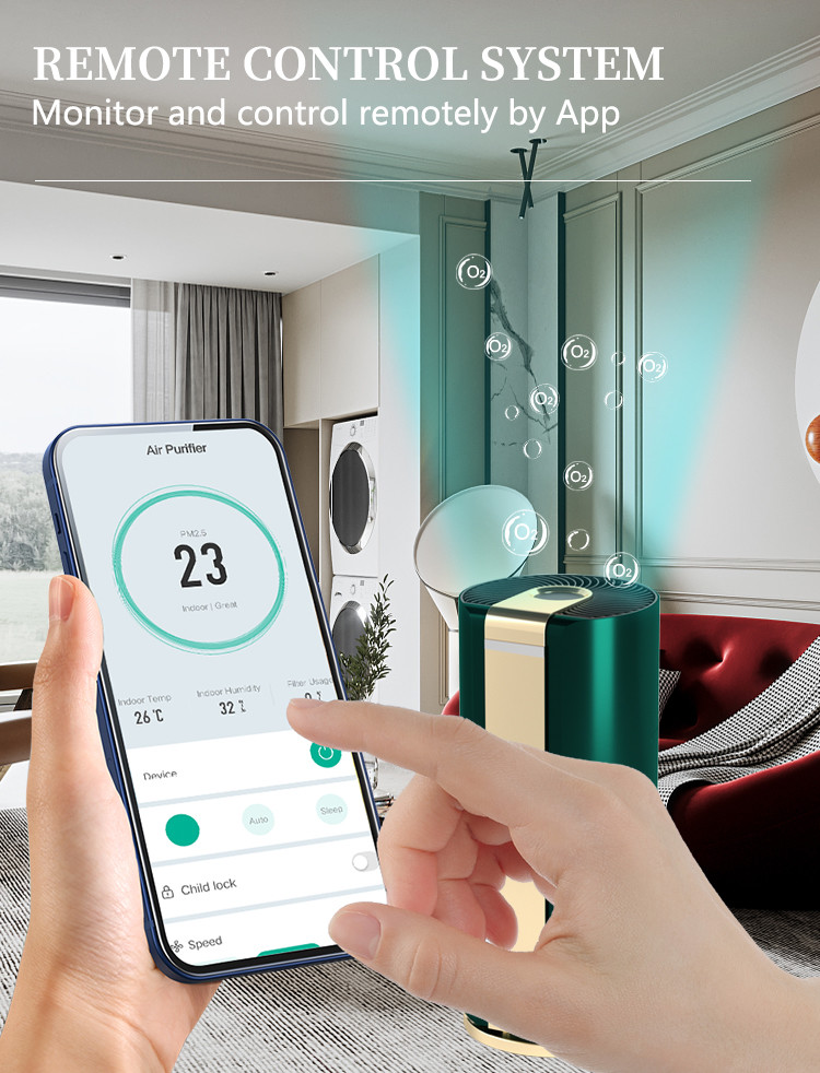 OEM H13 Formaldehyde Home Hepa Air Purifier Portable Anti Bacteria
