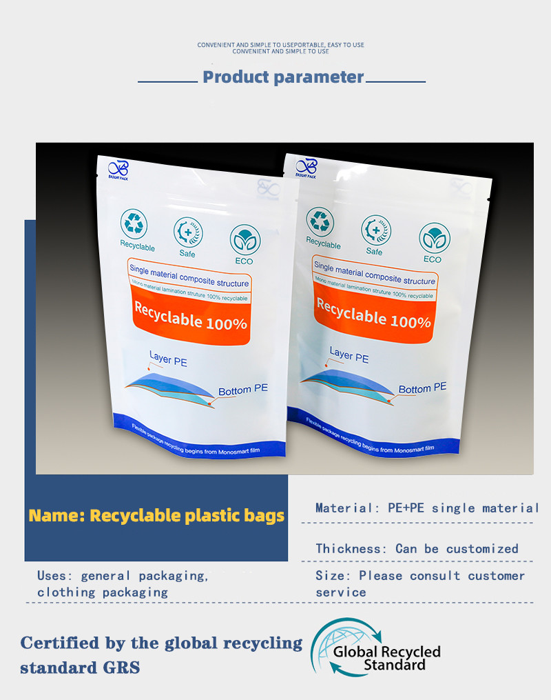 Custom Stand Up Pouch Bags For Food Snacks Recycling Eco-Conscious Enduring Recycled Responsible Packaging