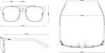 Gloss Trans Blue Anti Bacterial Glasses for Women's UV Protection Sunglasses