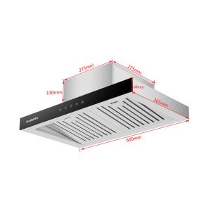 Quality Vented T Shape Chimney Hood Under Cabinet Range Hood For Restaurant wholesale