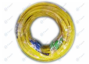 Quality SC - SC Fiber Optic Jumper / 24 Core Fiber Optic Cable Yellow Color Humidity ≤0.2dB wholesale