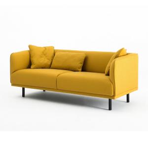 Quality Modern 3 Seater Living Room Sofa Yellow PU Leather Office Sofa Set wholesale