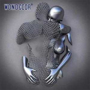 Quality Love Concept Metal Wall Art Sculpture hug shape For Interor Decor wholesale
