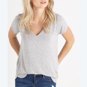 Quality Custom Logo V Neck Clothing T Shirt Women wholesale