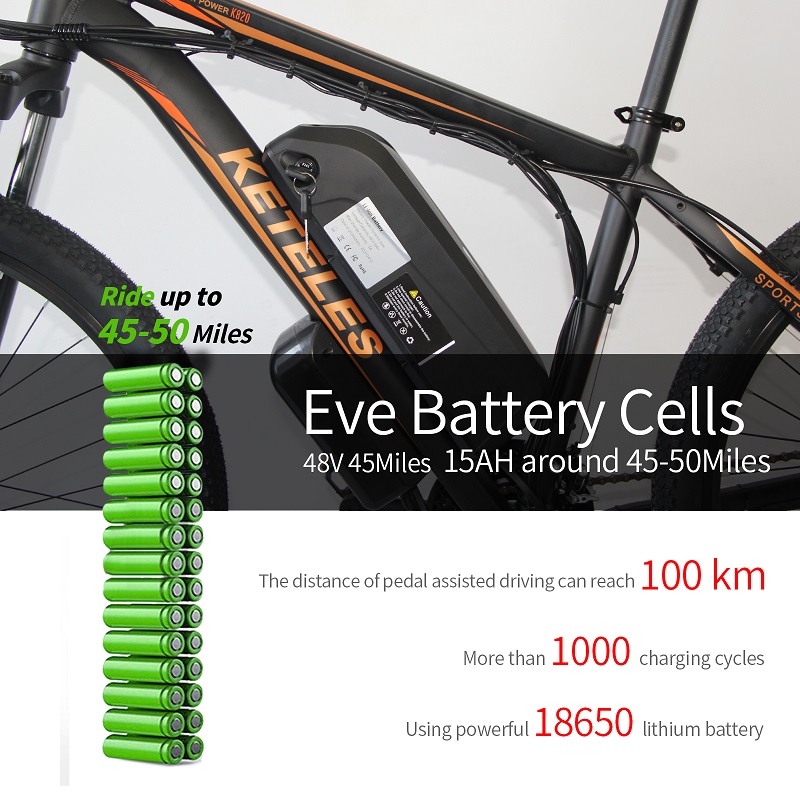 500w Electric Mountain Bike , 26"X1.95" Battery Assist Mountain Bike 13AH