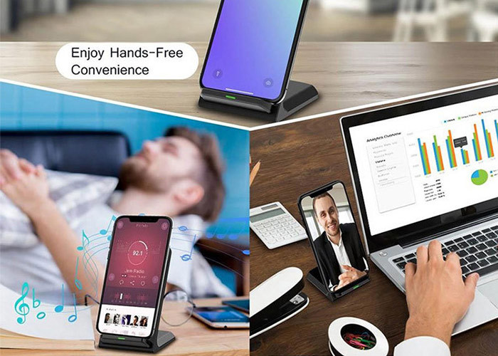 FCC 6mm ABS QI Enable 10w Wireless Charger Stand