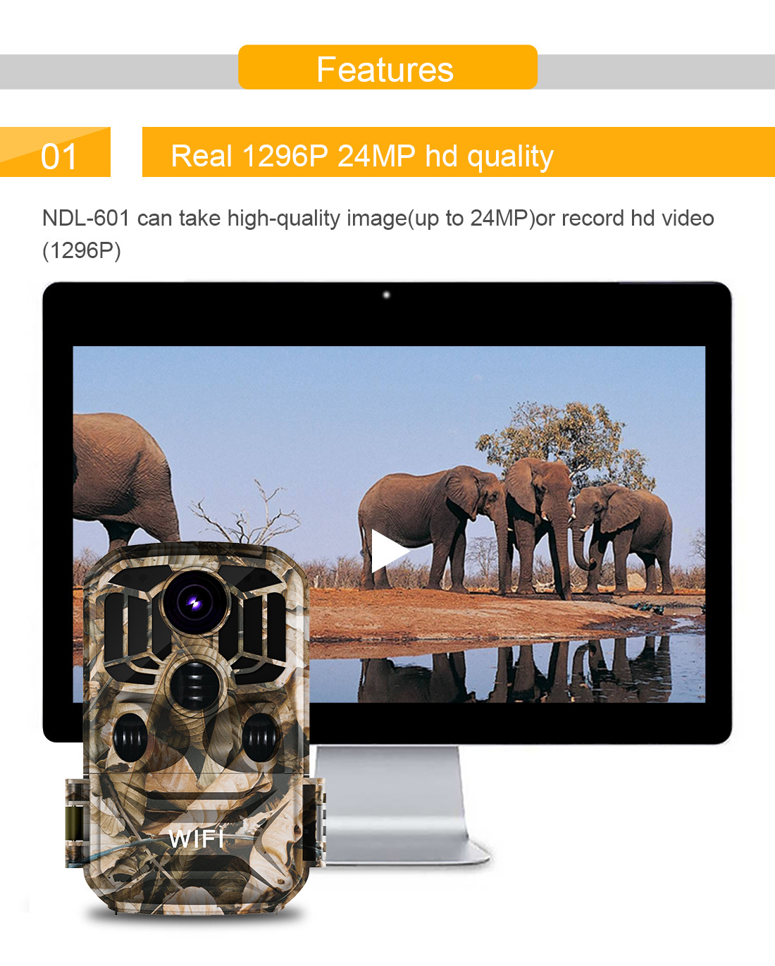 Night Vision Wifi 1080p Outdoor Trail Camera 90 Degree 30mp For Hunting Game