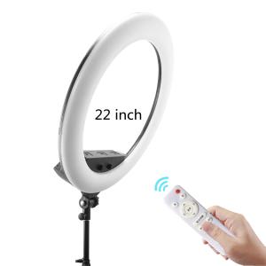 Quality Led Circle Ring Light Dimmable 100w 22 Inch Streaming Lights With Mobile Phone Holder fs-640 Makeup Lighting wholesale