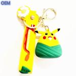 OEM Custom 3d Creative Plastic Cute Cartoon Keychain Soft PVC Plastic Keychain