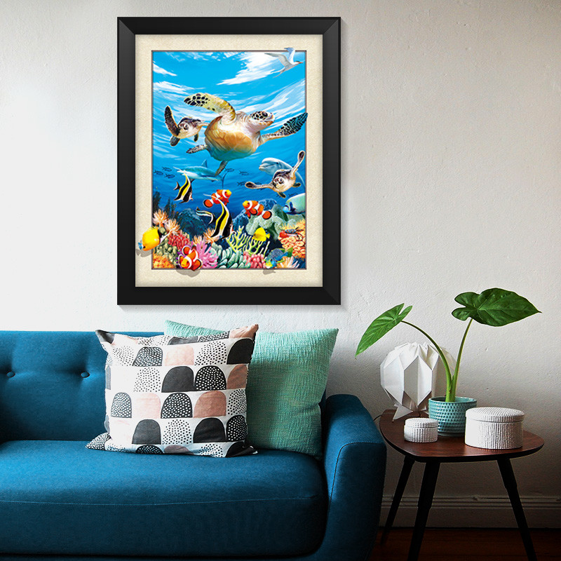 Colorful Dinosaur Design 3D Lenticular Pictures For Advertisement