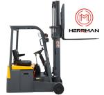 Rear Wheel Driven 1500kg 3 Wheel Electric Counterbalance Forklift