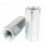 M6*18mm Grade 12.9 Galvanized Steel Long Connector Coupling Thread Nut DIN6334