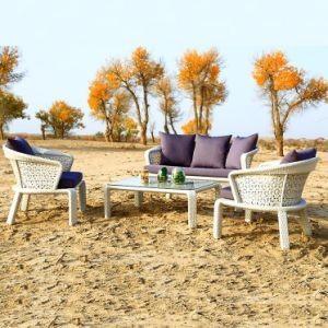 Quality SF-16 Brown Outdoor Dining Furniture Combination Garden Sofa Set wholesale