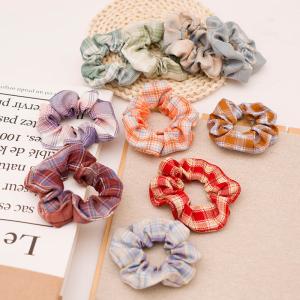 Quality Sequin Tie Dye Velvet Rainbow Hair Scrunchies Elastic Women Blue Rubber Band Hair Vendor 10.5cm wholesale