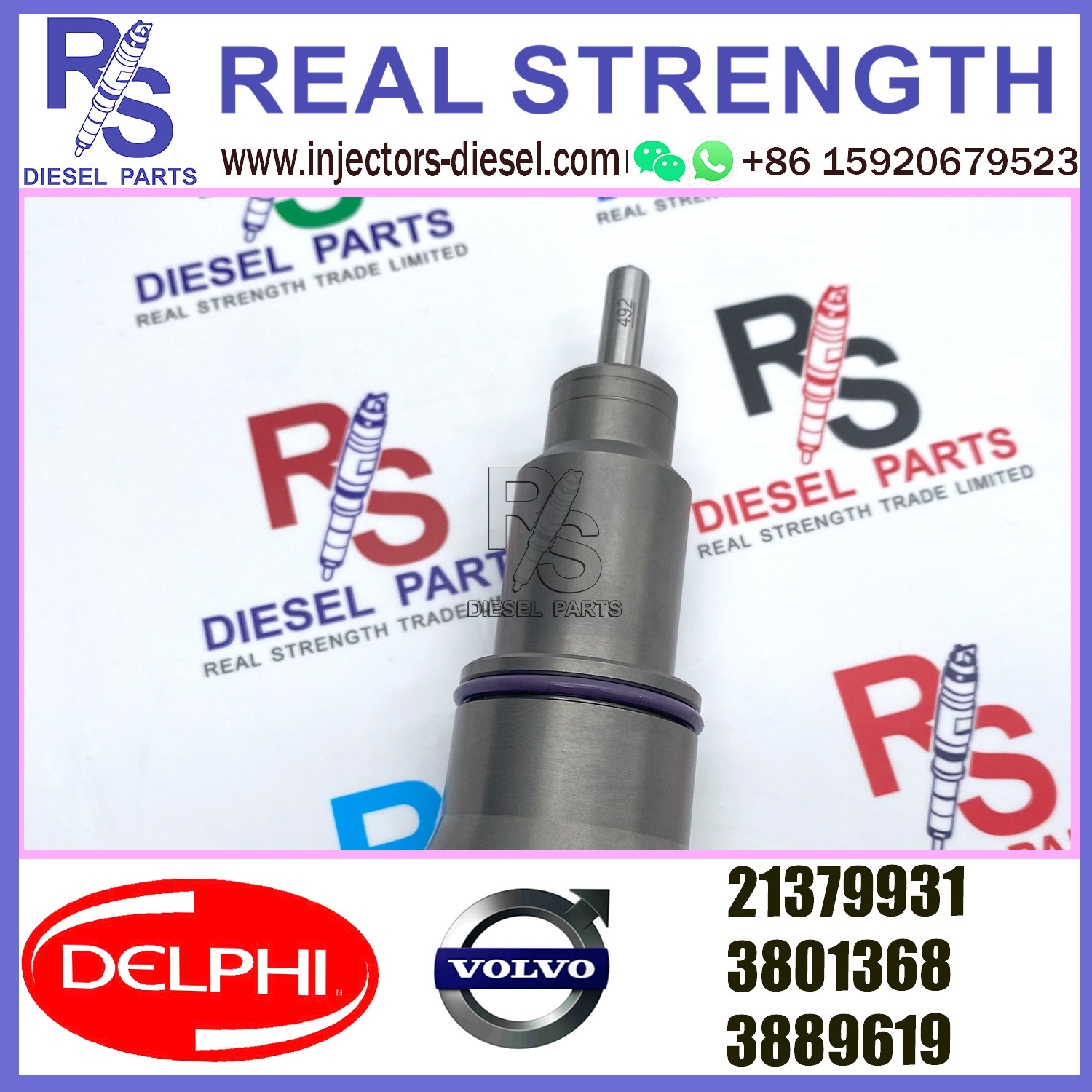 21379931 DELPHI Fuel Injector BEBE4D27001 3801368 3889619 For V-O-L-V PENTA MD13