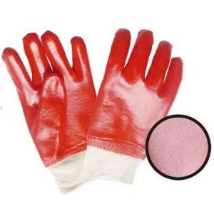 Quality Red PVC Coated Gloves, Knit Wrist wholesale