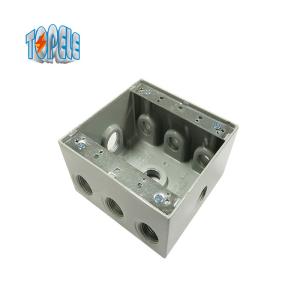 Quality IP65 3/4 Inch Threaded Outlets Two Gang Weatherproof Box wholesale