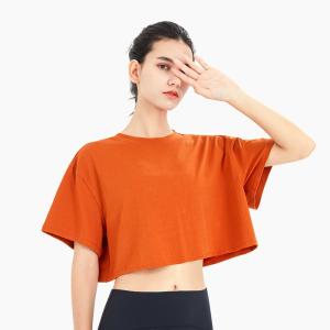Quality Women Cotton Loose Short Sleeve Activewear T Shirts Breathable wholesale
