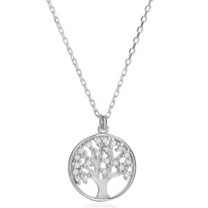Quality 10 Gram 0.02m Tree Of Life Pendant Necklace Wedding 5A Cubic Zirconia Necklace wholesale