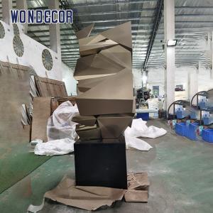 Quality Hot selling large-scale abstract outdoor square geometric metal art geometric gravel stainless steel sculpture wholesale