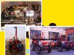 Tractor drilling rig testing in field of detail parts