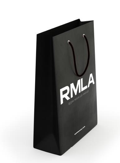 Black Color Gloss Lamination Logo Embossing Custom Printing Paper Shopping Bags