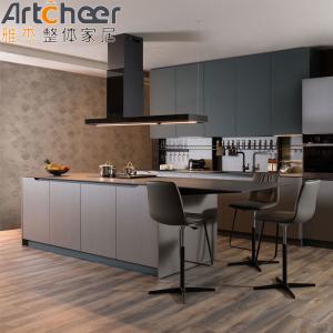 Quality Modern Black Kitchen Cabinets Made Ready to Assemble Wooden Furniture with Free Design wholesale
