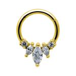 Clear Zircons Nose Piercing Jewellery Luxury Nose Rings Bulk 316l Material