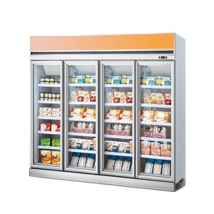 Quality 4 Doors Supermarket Refrigeration Equipment Upright Freezer Showcase wholesale