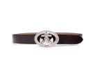 Western Mens Casual Leather Belt Zinc Alloy Buckle Durable BRACHI