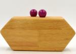 Handmade Vintage Wooden Clutch Bag Slim Timber Box Shaped For Dinner Party