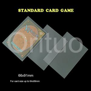 Quality Clear 66x91 Card Sleeves Non Glare Deck Protector 66x91 Sleeves wholesale