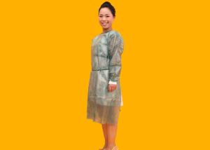 Quality Round Neck Disposable Medical Gowns , Lightweight Breathable Coveralls wholesale