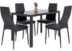 Tempered Glass 75cm Metal Legs 27kgs Modern Dining Room Sets