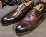 All Seasons Men Formal Dress Shoes Brown Embossed Patent Leather Mens Shoes