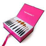 Pink Book Shape Ribbon Closure Make Up Shipping Cardboard Gift Packaging Boxes