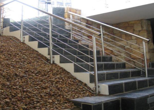 Customized Color Stainless Steel Staircase Railing For Restaurants / Commercial