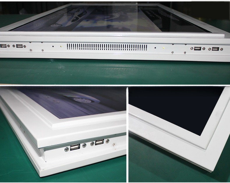 Facing window dual screens 43" inch wireless WIFI network Android LCD signage AD display with ceiling mounting roof mounting