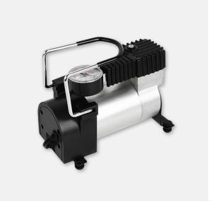 Quality 12v Metal Portable Air Compressor For Car Black Silver Color Single Cylinder wholesale