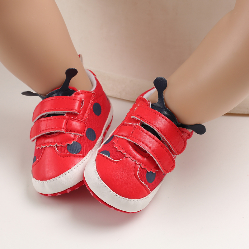 popular pu&cotton Red shoes lovely worm toddler boy girl cute babe shoes