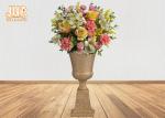 Classic Frosted Gold Fiberglass Urn Planters Centerpiece Table Vase Trophy Shape