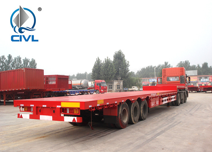 3 Pcs 13T Axles Semi Trailer Trucks With 12.00R20 Model Tires And Jost Legs For 40T Heavy Duty Loaded .