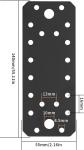 8 Pcs Flat Joining Plates Metal Mending Plates Perforated For Furniture Repair