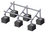 Distributed Concrete Roof PV Mounting Structure 6063 6005