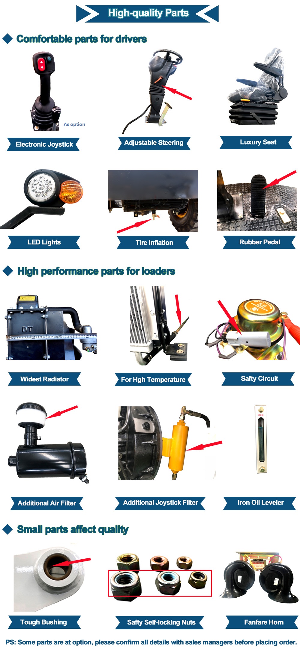 42KW 4 Wheel Drive Mini 1.6 Ton Wheel Loader for Agricultural Dimension 5020mm*1860mm*2680mm