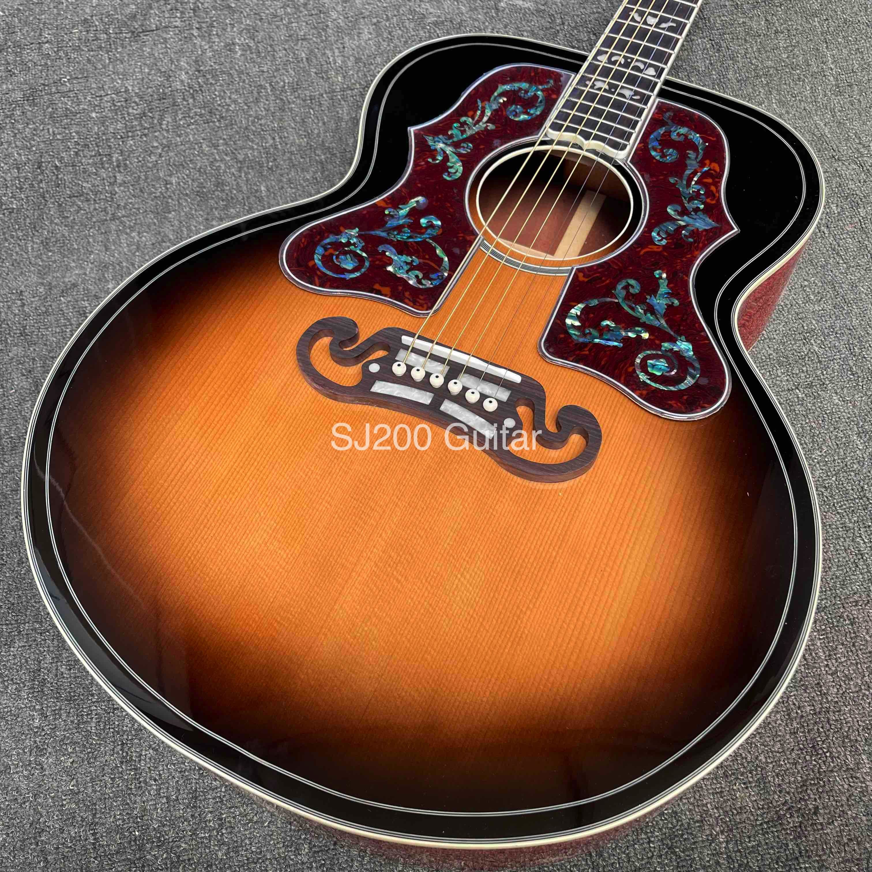 Custom GB style SJ200 Cocobolo Double Pickguard Acoustic Guitar